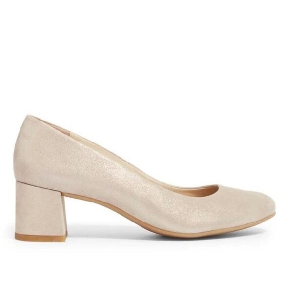 PAUL GREEN Samona Block Heel Pump In Cachemire Metallic Size 4.5 / US 7 - Picture 4 of 13